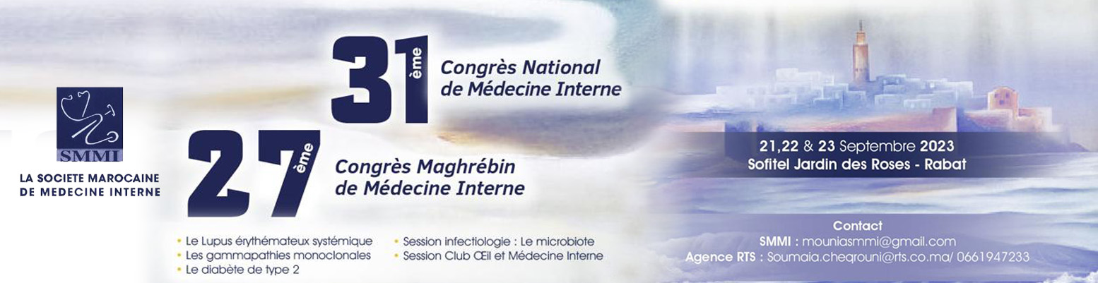 Congrès Maghrébin de Médecine interne Rabat 21-24 Septembre 2023